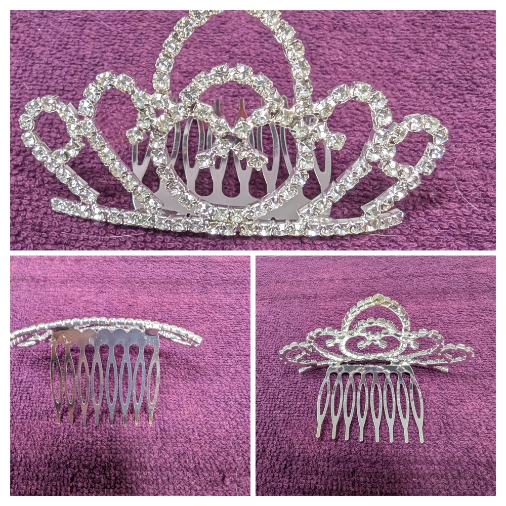 Sparkling Crystal Tiara Hair Comb